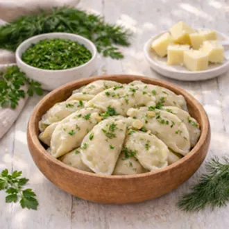 Вареники с сыром и зеленью / 500 г