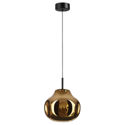 5097/4LA PENDANT ODL25 363 черный/золотой/металл/стекло Подвес LED 4W 4000K 388Лм VASO