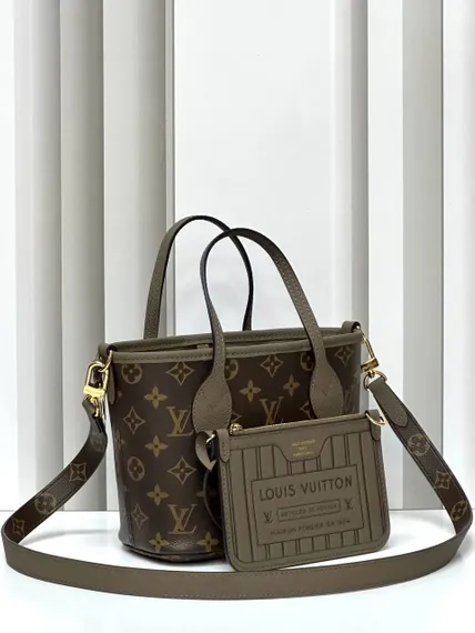 Сумка Louis Vuitton Neverfull Inside Out BB серый