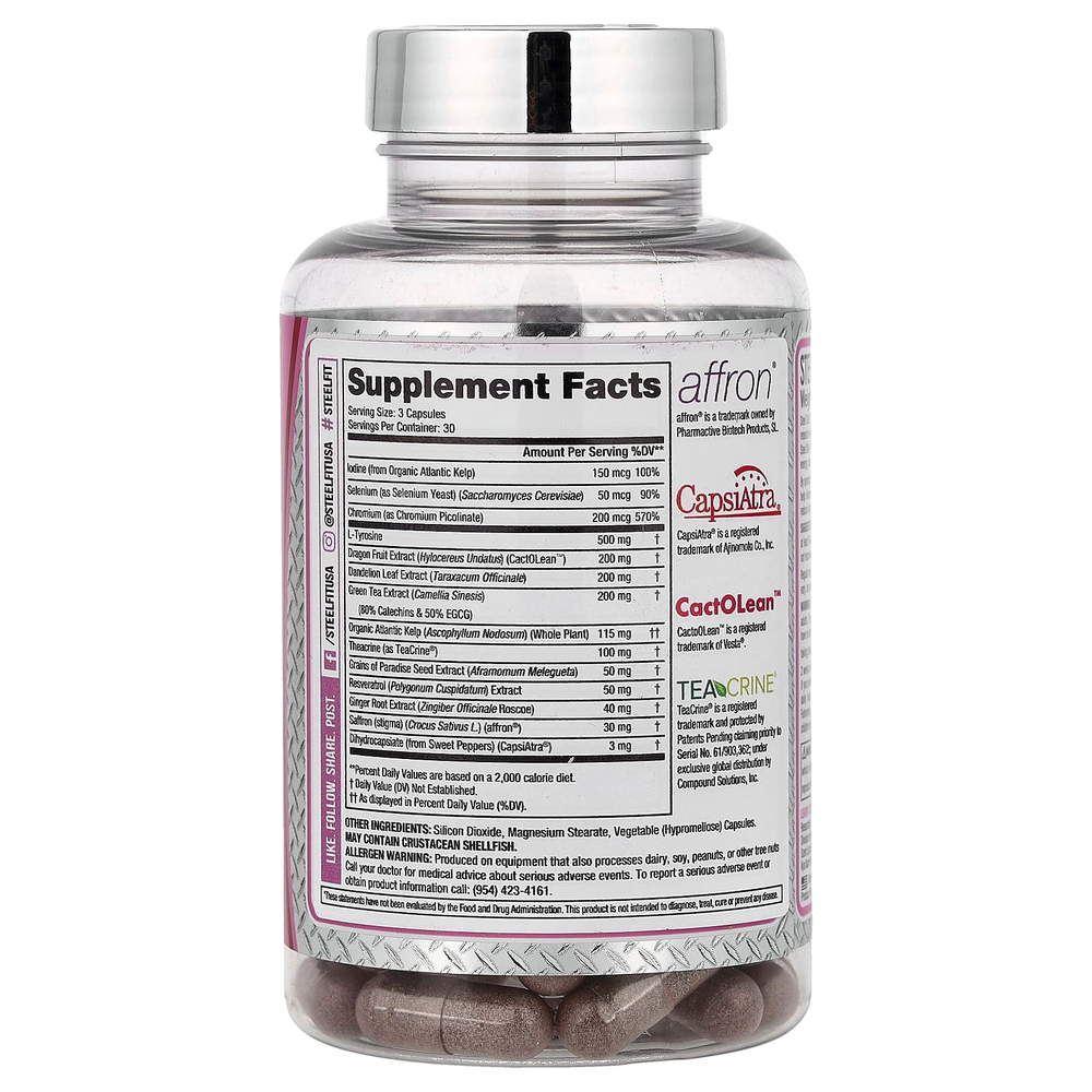 SteelFit, Steel Slim™, средство для снижения веса, 90 капсул