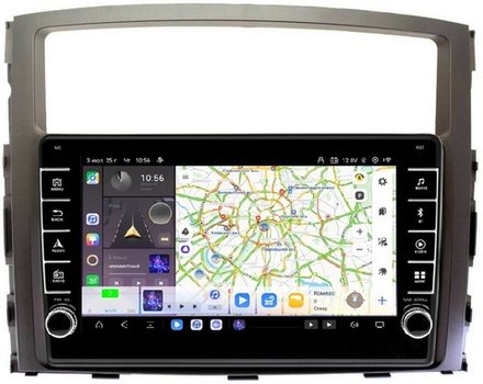 Магнитола для Mitsubishi Pajero 4 2006-2022 - Carmedia OL-9566 (кнопки и крутилки) Android 13, TS20, 6+128Гб, CarPlay, 4G SIM-слот