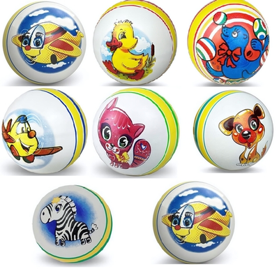 Мяч д. 125мм (рисунок) в ассорт. (Р1-125)