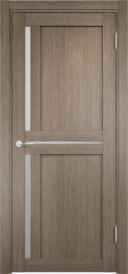 Межкомнатная дверь Берлин 01 ДО / Цвет Дуб дымчатый / Остекление "Сатинато" / Двери Верда