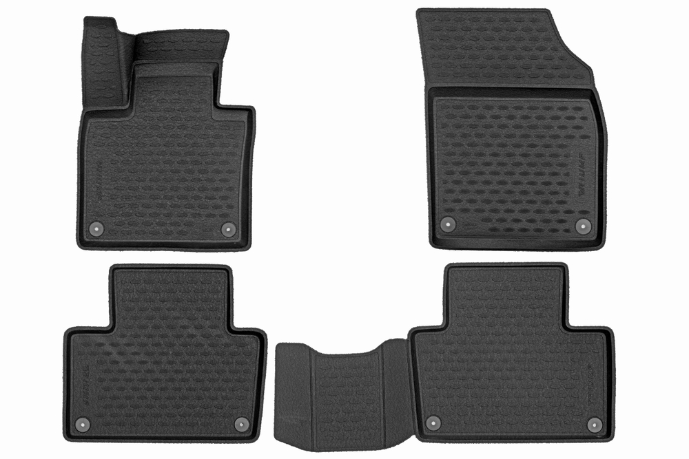 Коврики Standard, 3D в салон VOLVO XC90, 2015- , 4 шт. (полиуретан, чёрные) Element.CARVOL00003