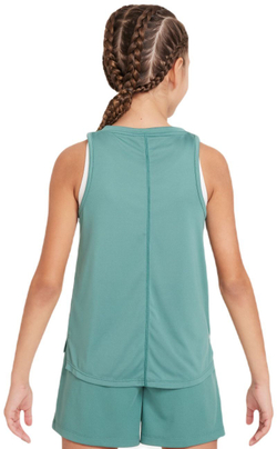 Футболка для девочки теннисная Nike Kids Dri-Fit One Training Tank - белый, разноцветный