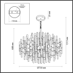 Люстра подвесная Odeon Light 4988/12 STIKA