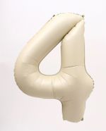 К Шар 40 Цифра 4  «Взбитые сливки» (БГ-60)