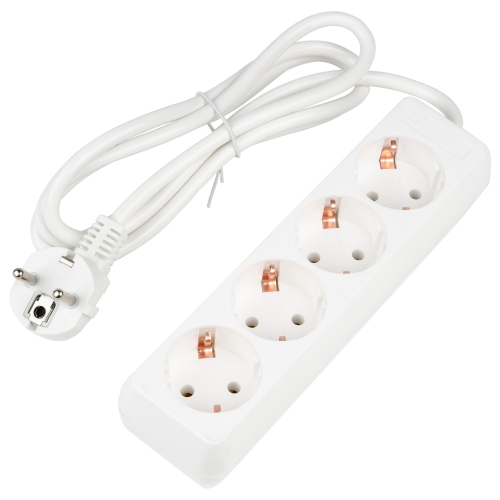 S-GCU4-1,5 WHITE Удлинитель серии Ultra, шнур 1,5м., 4 гнезда, 16A, с/з. Белый. TM Uniel