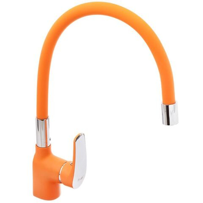 Смеситель для кухни, Frap, гибк излив, с картриджем, оранж, F4453-02
