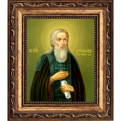 Феофан Печерский, преподобный постник. Икона на холсте.