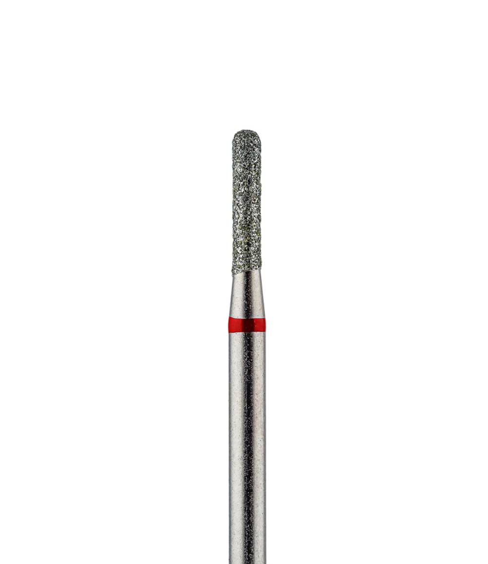 Фреза алмазная Цилиндр закругленный, 16 мм, красная