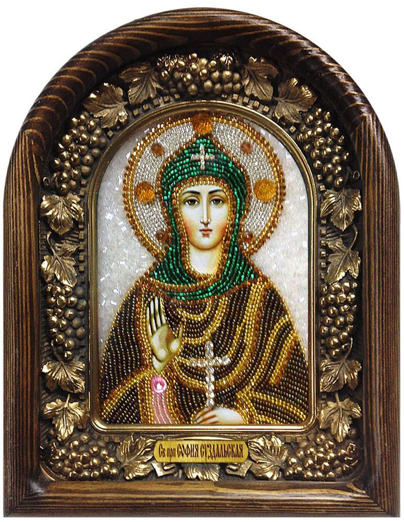 Икона Святая Преподобная София Суздальская бисер