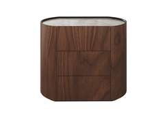 Комод Lagom 3 ящика ширина 90 см (орех, камень OV)