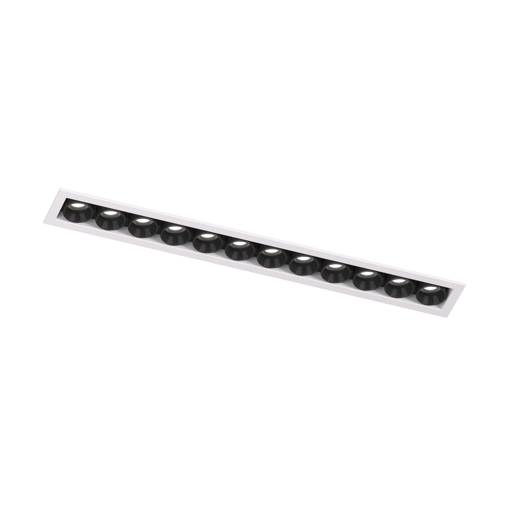 DK2515-WB Встраиваемый светильник SPACE со светодиодом L240mm 220V 20W 38° 4000К IP20 белый/черный алюминий