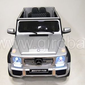 Детский электромобиль River Toys Mercedes-Benz-G65-AMG серебристый фото №7
