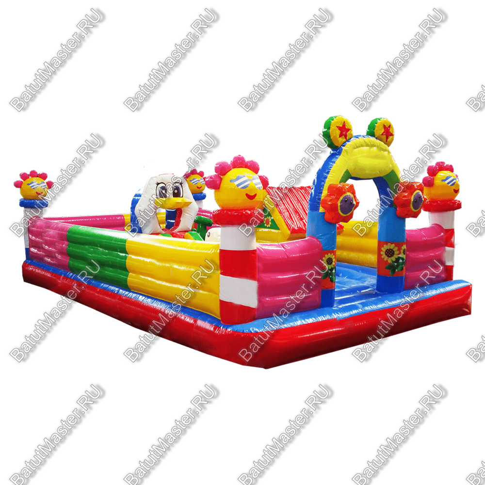 Надувной батут "Домик уточки", 8*5*3 м