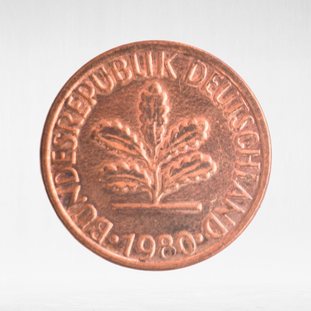Germany, 1 Pfennig, 1980, (Hamburg Mint - "J"), VF