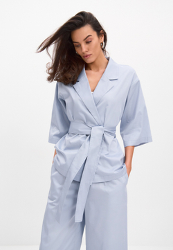 Рубашка с широким поясом из хлопка