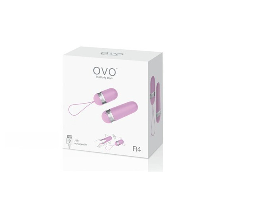 Виброяйцо на дистанционном управлении OVO R4 ( 5 режимов ) (Цвет: розовый)