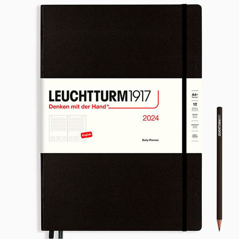 Ежедневник Leuchtturm1917 A4+ в твердой обложке черный (367874)
