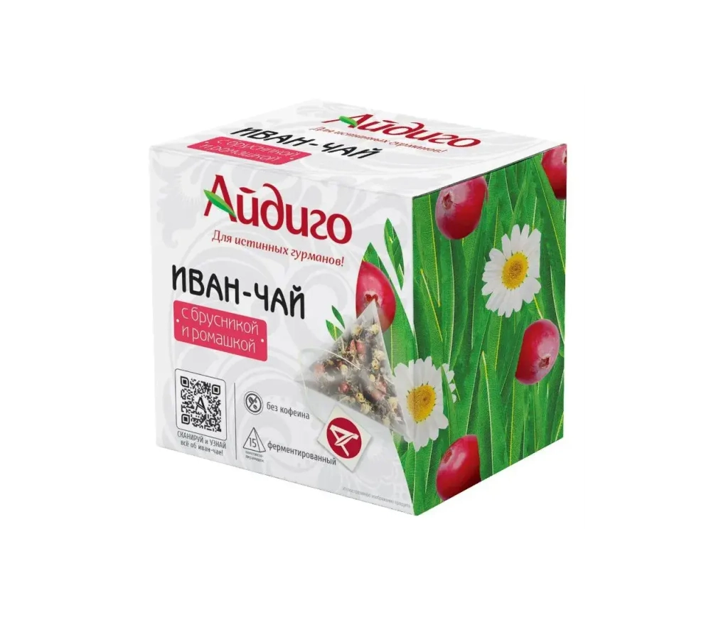 Иван- чай с брусникой и ромашкой «Айдиго» 15 пирамидок