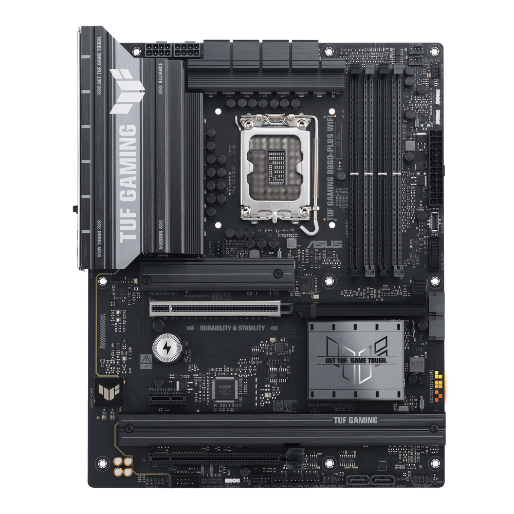 Материнская плата ASUS TUF GAMING B860-PLUS WIFI, LGA1851 B860 4xDDR5 4xSATA 3xM.2 HDMI DP ATX