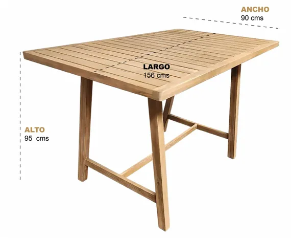 Комплект барной мебели Rimini из массива акации, барный стол, 4 барных стула