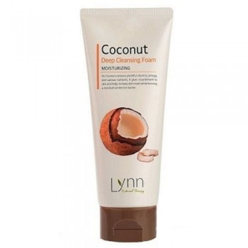 Welcos Natural Therapy Lynn Coconut Deep Cleansing Foam пенка очищающая кокосовая для любого типа кожи