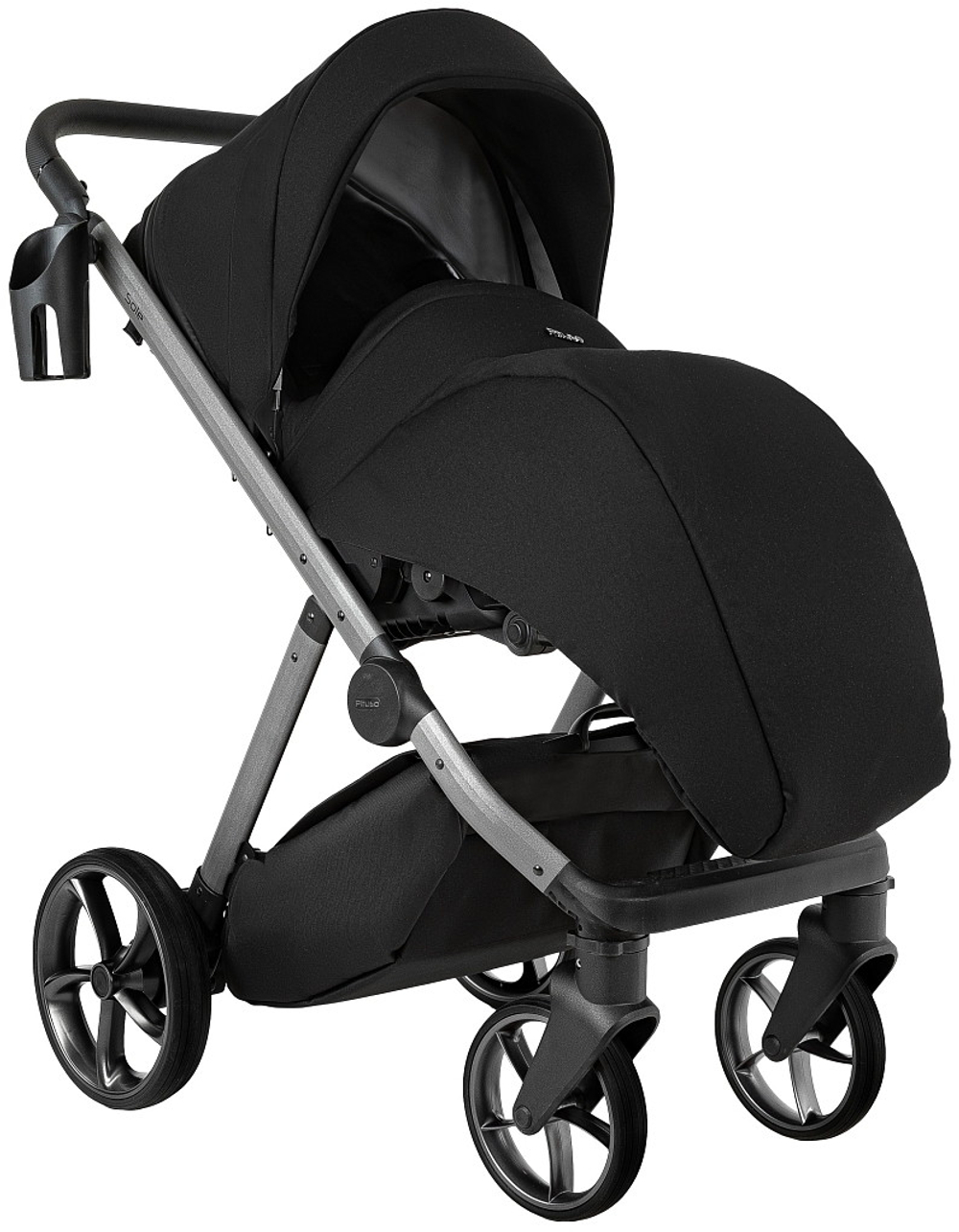 Детская коляска Pituso Sole 3 в 1 с автокреслом Santiso Pro Black PMPT/023 Black