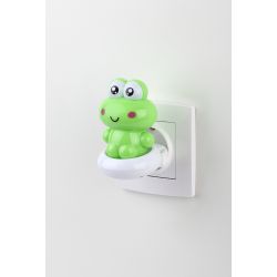 Ночник - светильник светодиодный ЭРА NN-608-SW-GR в розетку с выключателем зеленый