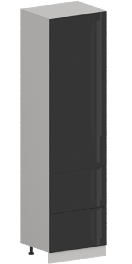 Кухня Модуль ШП2Я 600М Ликата / Графит Глянец