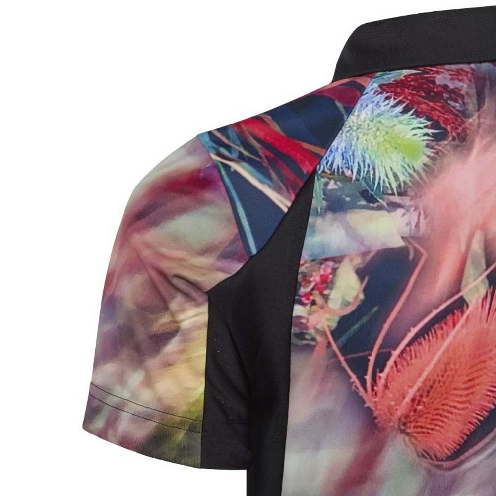 Футболка для мальчика теннисная Adidas Melbourne Tennis Polo Shirt - разноцветный/black