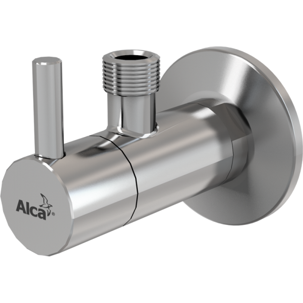 ARV001 Угловой вентиль с фильтром 1/2" ? 3/8", круглый