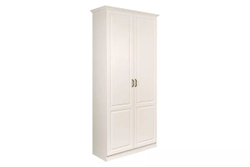 Ливерпуль Шкаф для одежды Белый/Ясень ваниль