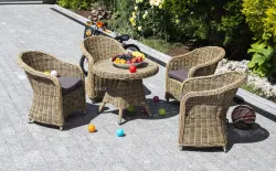 "Равенна" кофейный стол из искусственного ротанга, цвет соломенный