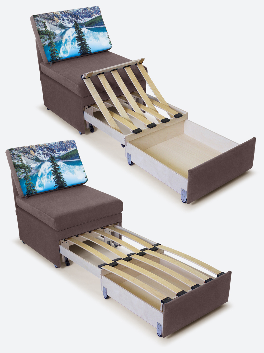 Кресло-кровать "Миник", купон Пейзаж