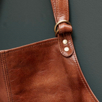 Фартук коричневый из натуральной кожи 40371