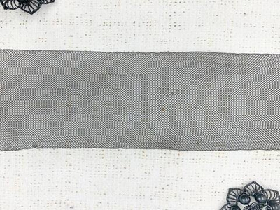 Лента регилин, сетка, ш. 6 см, чёрный