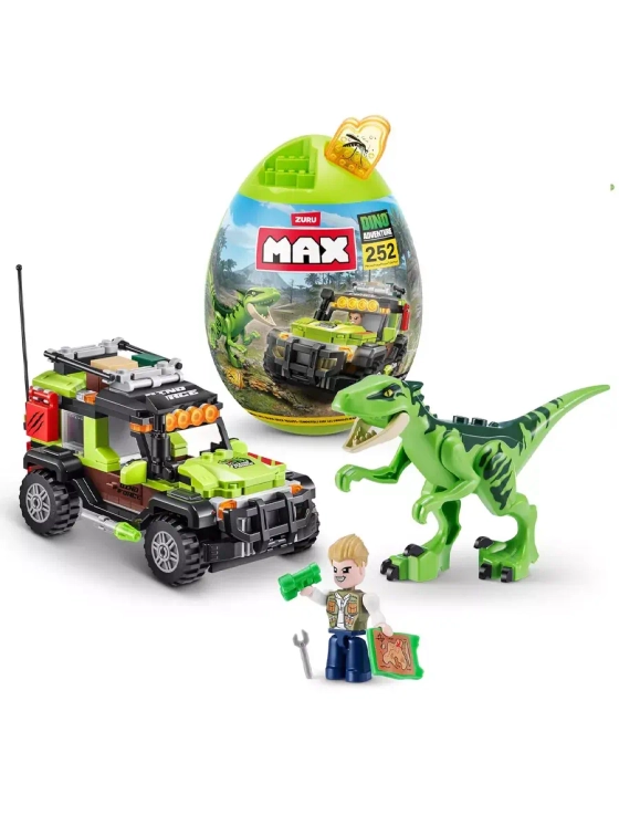 Конструктор в яйце Дино приключения Сила Раптора 252 детали