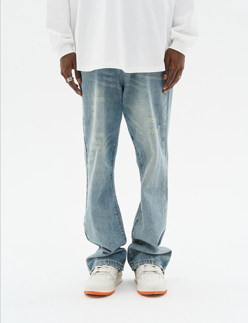 Джинсы HARSHandCRUEL "Bottom Zip" Straight fit Jeans