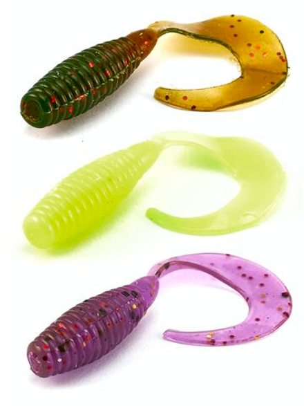 Твистеры съедоб. искусст. LJ Pro Series MICRO GRUB 1,0in (02,50) Mix Pack/MIX1 90шт.