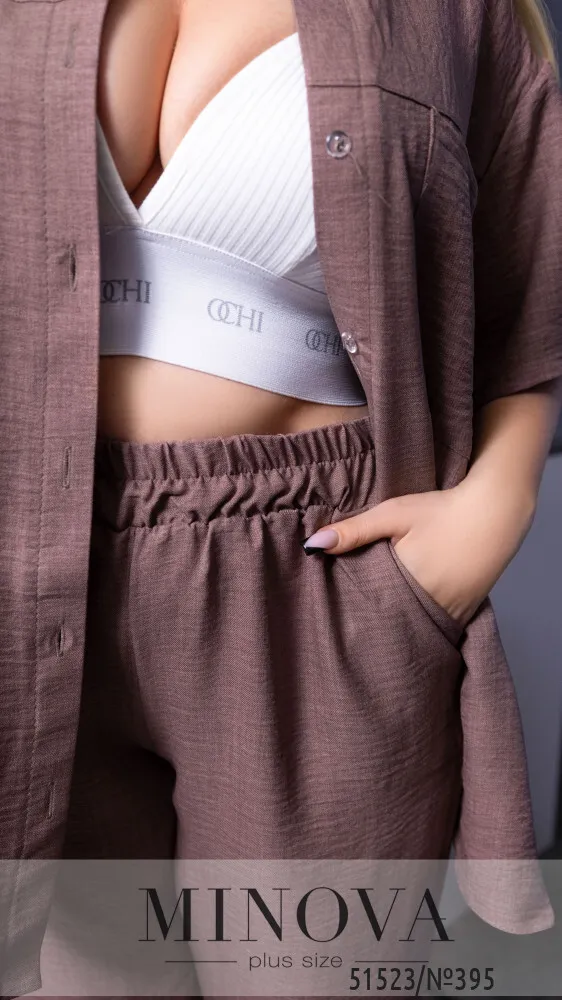 Костюм 395-кофейный Minova