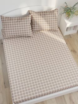 Простынь на резинке Сказка "Анна (клетка)" 120х200 см, поплин