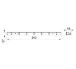 Планка с крючками для ванны 7шт. замак LINE 16508.B глянцевый