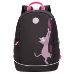 Рюкзак Grizzly, 28*38*18см, 2 отделения, 2 кармана, жесткая спинка, черный