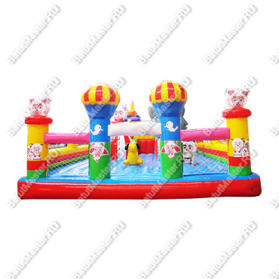 Надувной батут "Барашек и друзья", 10*6*4 м