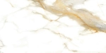 Керамогранит Alma Ceramica GFA114CLR04L Calacatta Oro 114x57 бежевый / белый лаппатированный под мрамор