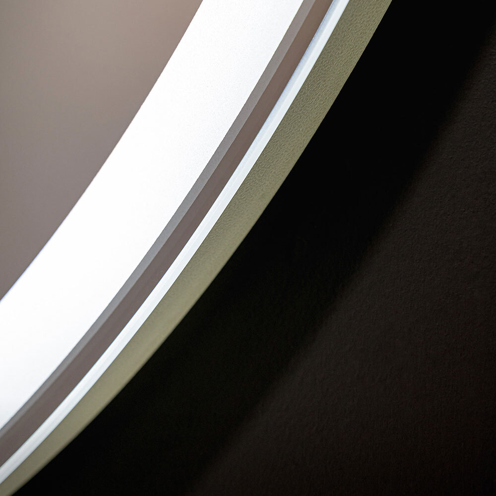 Зеркало с подсветкой в ванную Sol, 77 см (сенсорный выключатель, холодный свет)