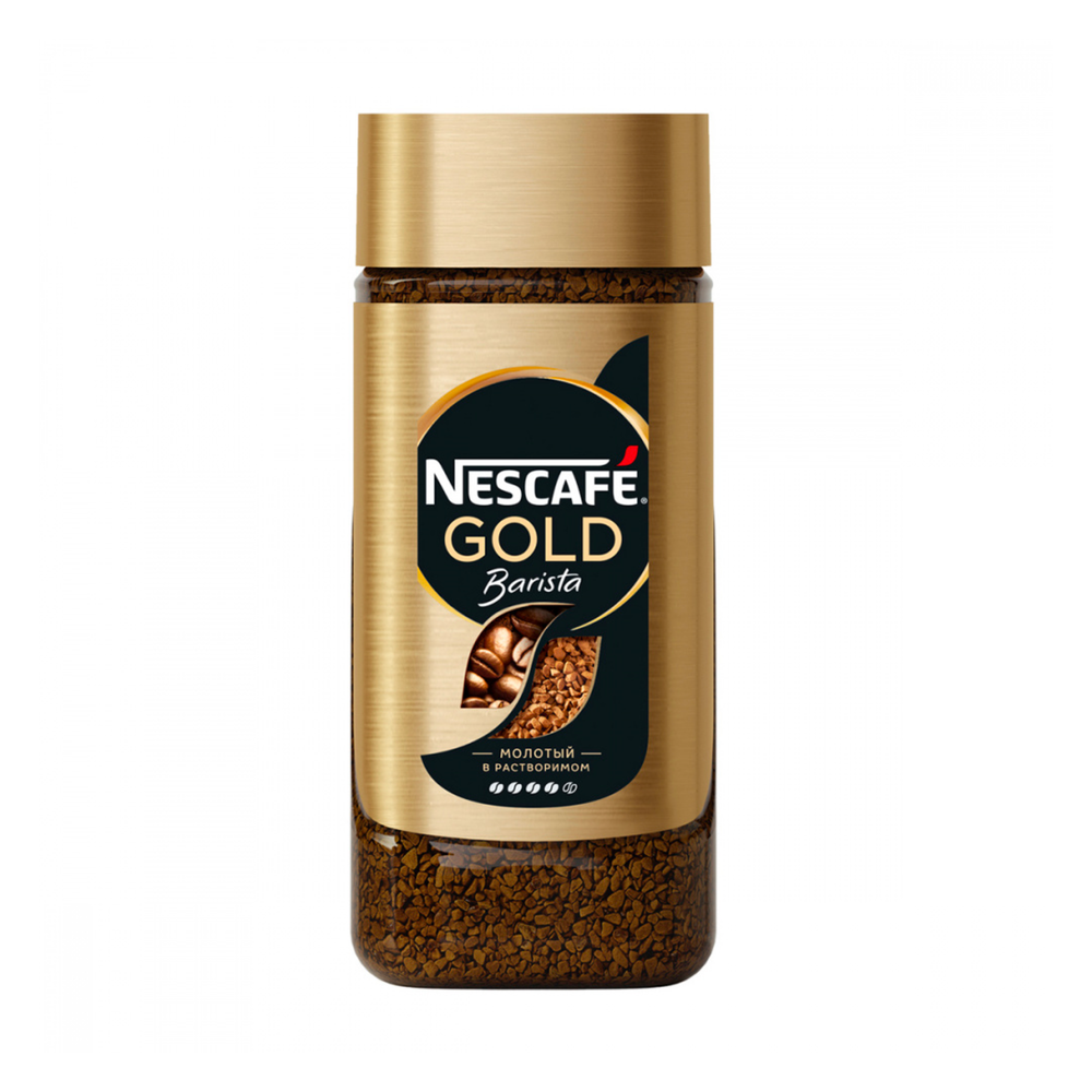 Кофе молотый в растворимом Nescafe Gold Barista, 85 г, стеклянная банка