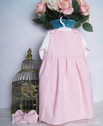 Комплект для девочки нарядный на выписку 3 предмета розовый